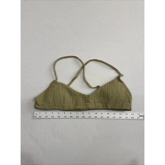 Andie Women's L The Hermosa Swim Top Sage Green Textured NWT - Picture 6 of 16